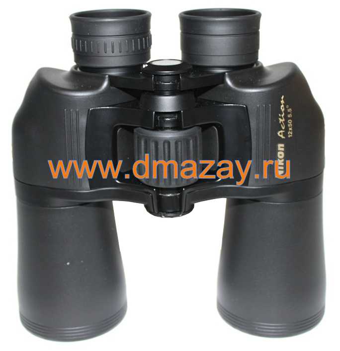 Бинокль призменный центральной фокусировкой Nikon Action 12x50 CF угол 5,5 обрезиненный черный # 7219